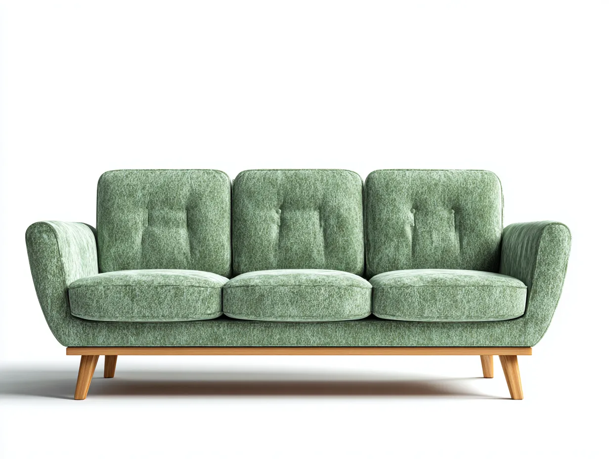 Sofás 3 plazas 210x90x85 cm - verde claro - sofá tapizado de tela - estilo moderno-Dengoyard