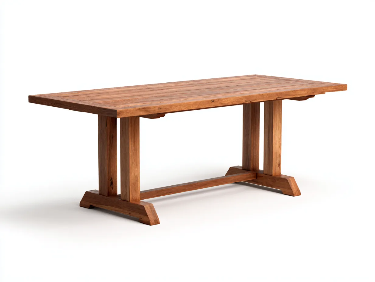 Mesas de jardín madera maciza 180x90x75 cm - marrón - diseño rectangular moderno-Dengoyard