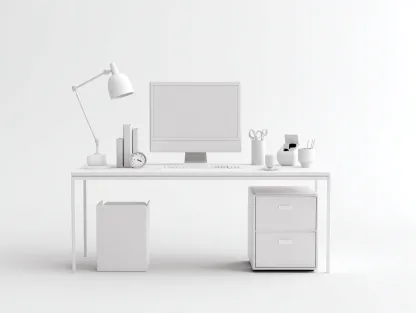 Mesas de oficina con cajonera 120x60x75 cm blanco para despacho - diseño moderno minimalista-Dengoyard