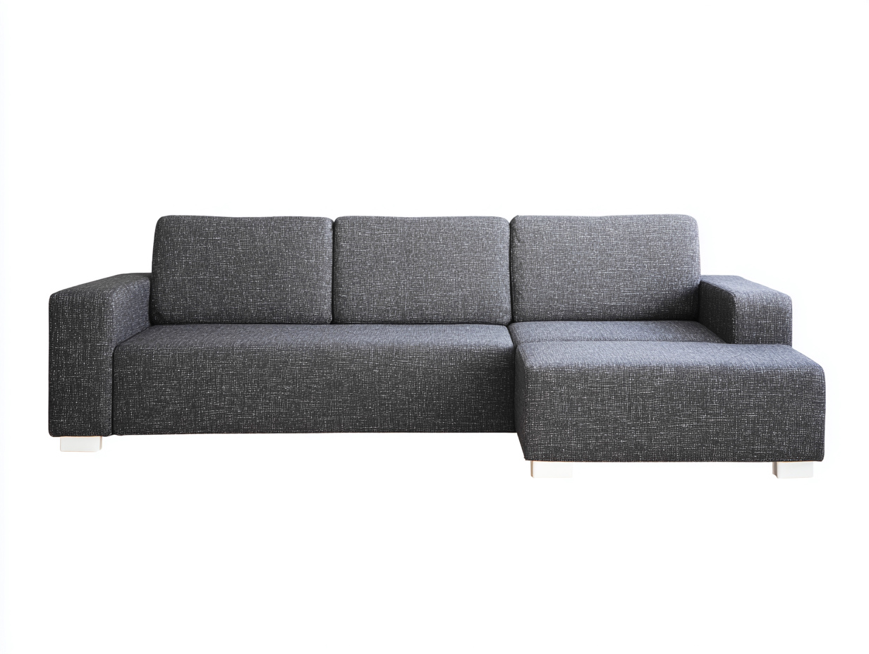 Sofás de esquina tela-265x150x80 cm-gris oscuro-diseño moderno minimalista-Dengoyard