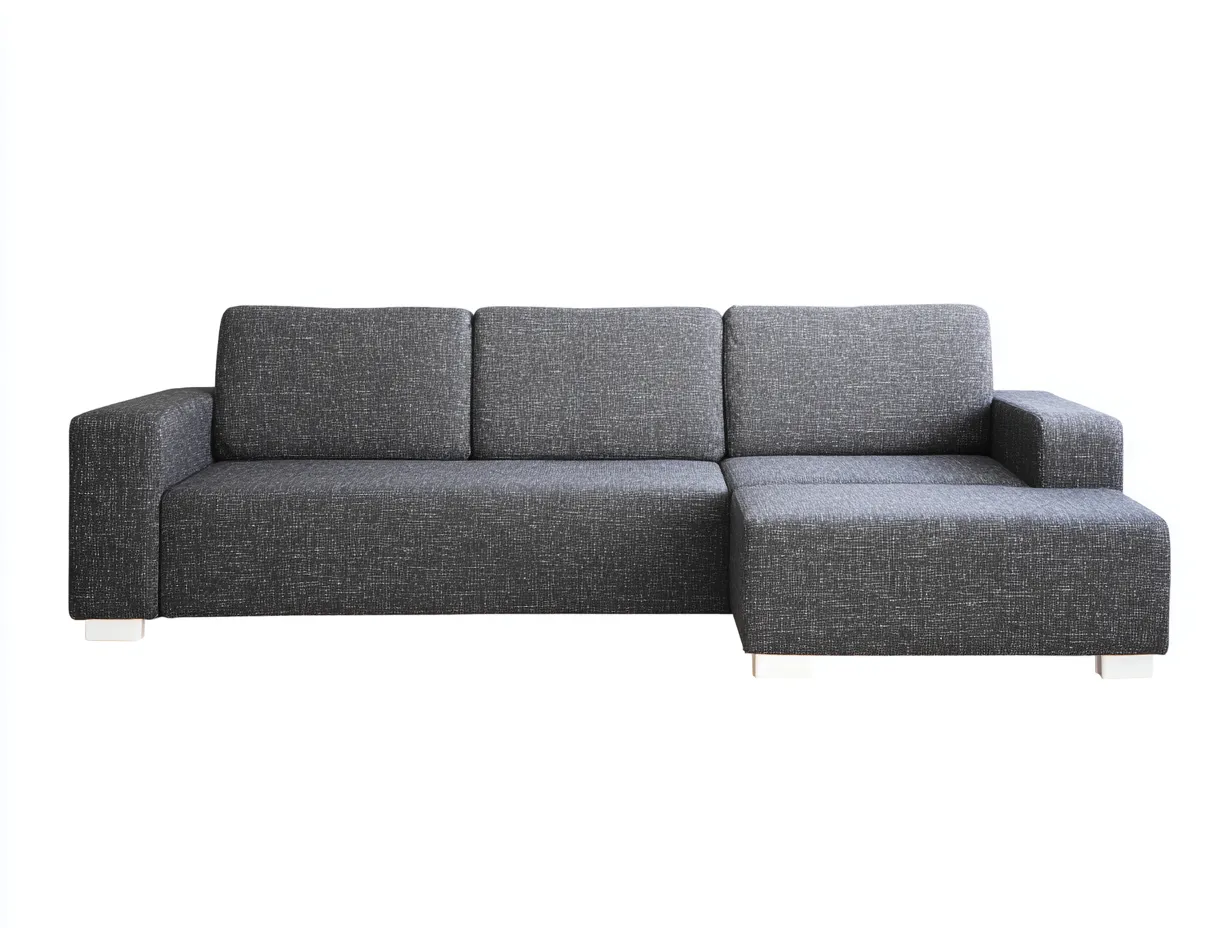 Sofás de esquina tela-265x150x80 cm-gris oscuro-diseño moderno minimalista-Dengoyard