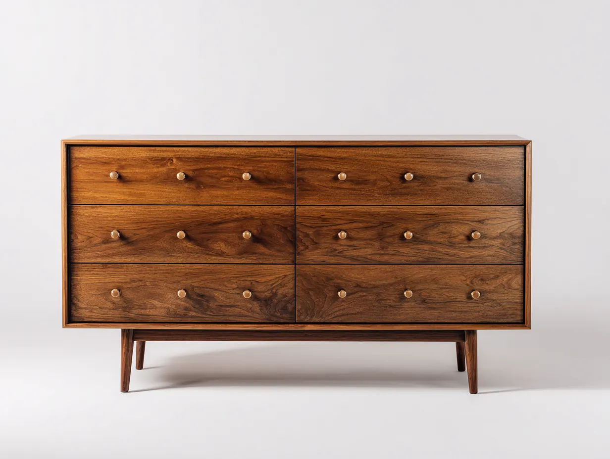 Cómodas madera maciza 150x45x80 cm color marrón para dormitorio diseño moderno-Dengoyard