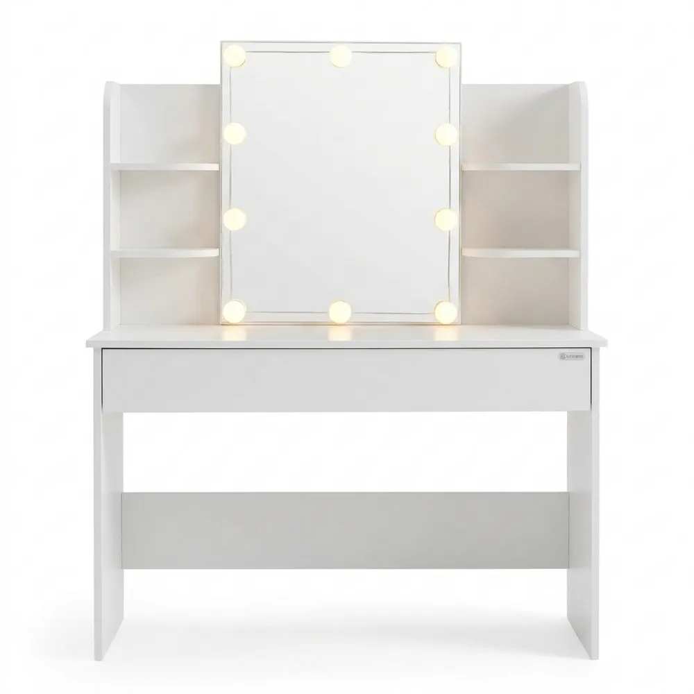 Moderner Frisiertisch mit LED-Beleuchtung und Spiegel