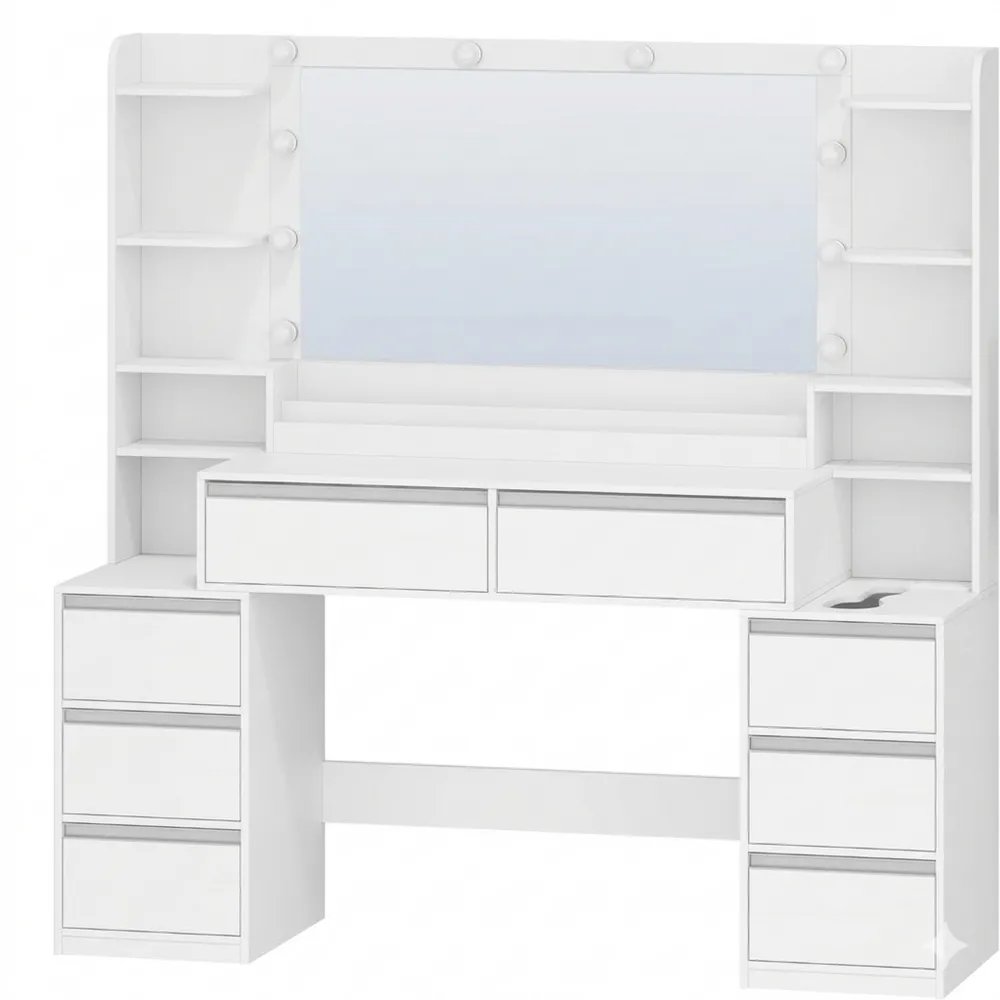 Moderner Schminktisch mit Spiegel und Stauraum