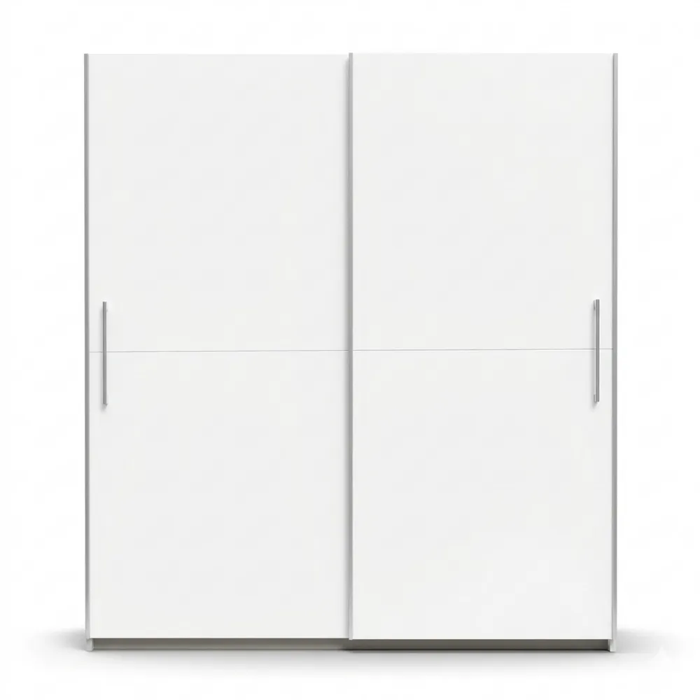 Schwebetürenschrank für Schlafzimmer, Kinderzimmer, in Weiß, 175 cm breit