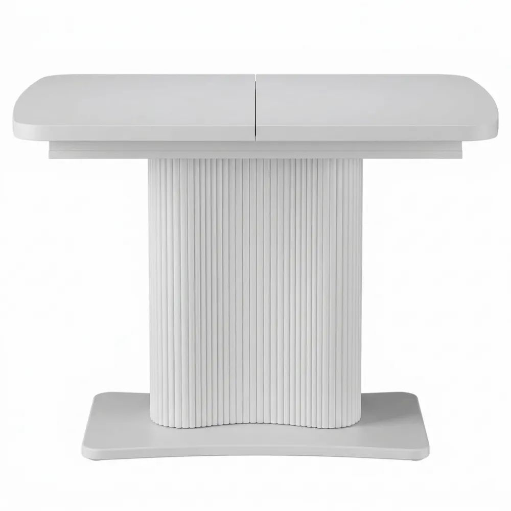 Moderner Esstisch, ausziehbar, 120 x 80 cm, Weiß-Glowiho