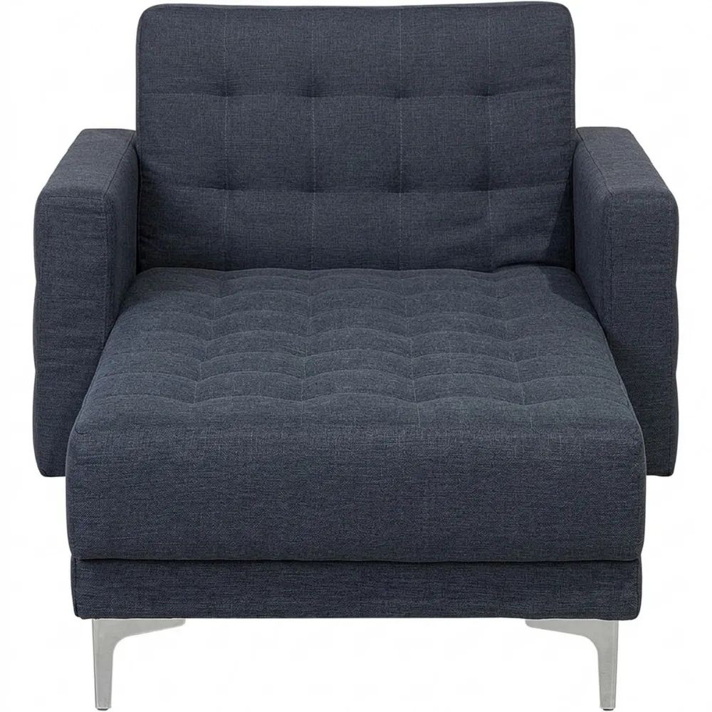 Bequeme Polster-Chaiselongue in Dunkelgrau-Glowiho