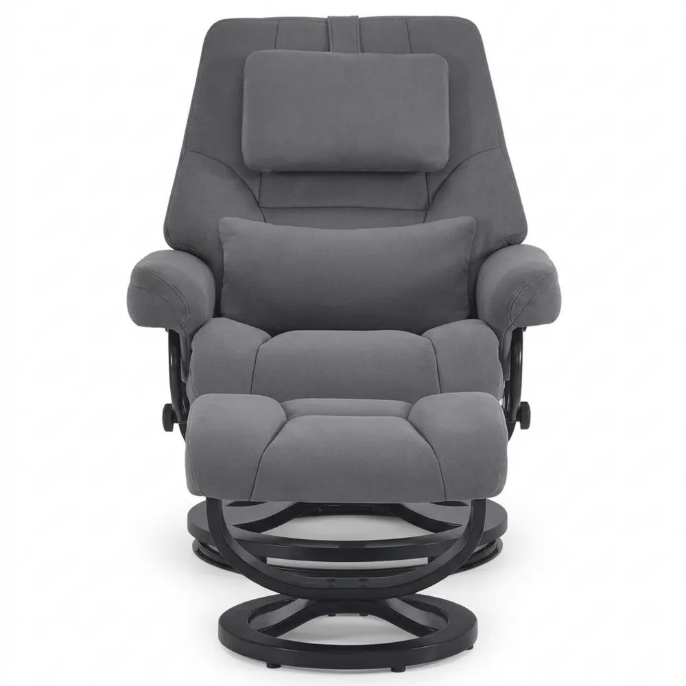 Liegesessel mit Verstellfunktion und Hocker für Wohnzimmer-Glowiho