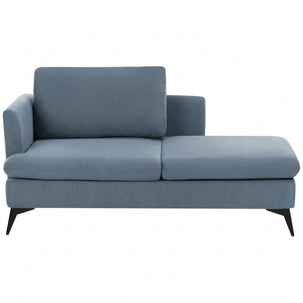 Moderne blaue Chaiselongue mit Kissen rechtsseitig-Glowiho