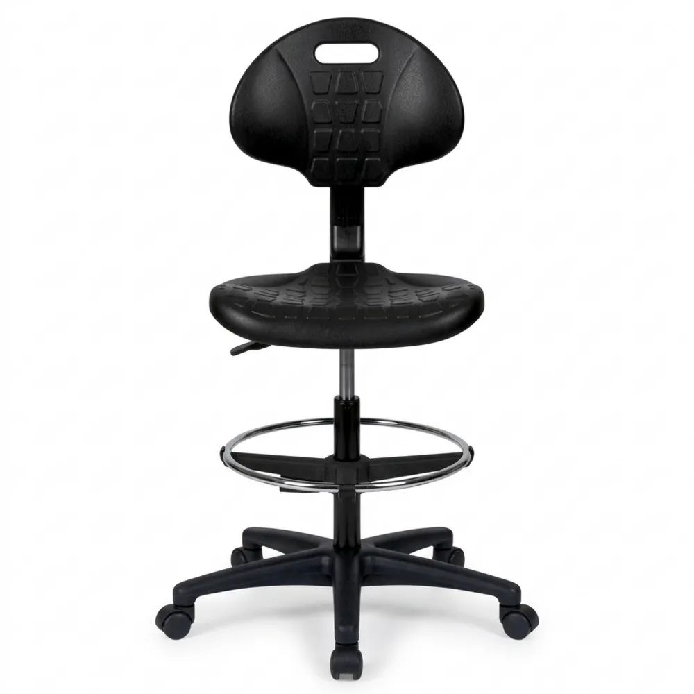 Ergonomischer Arbeitsstuhl aus Polyurethan, höhenverstellbar mit flexibel anpassbarer Rückenlehne-Calmtran