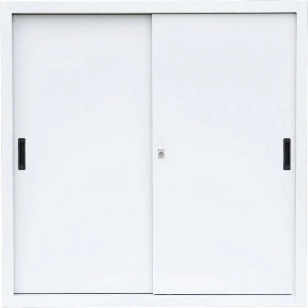 Weißer Schiebetürenschrank für Büro 109x120x45cm-Calmtran