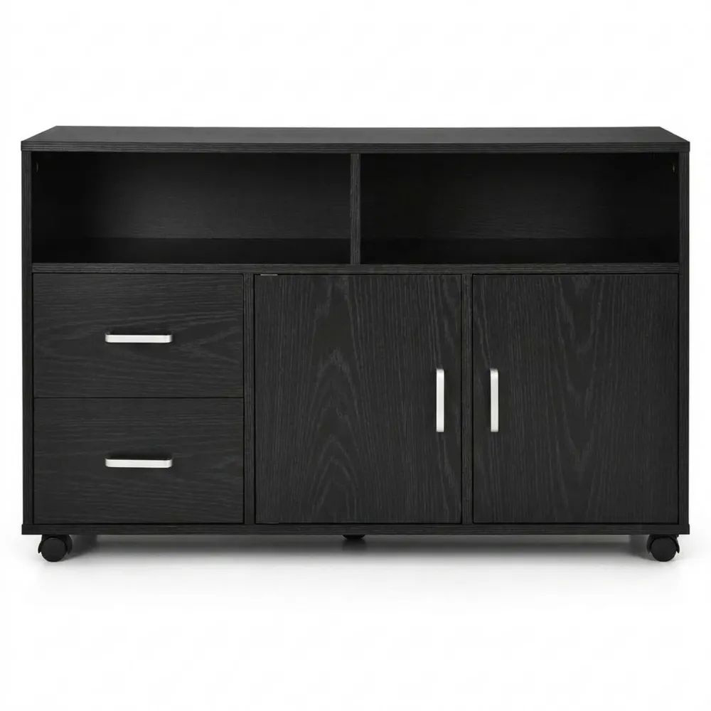 Mobiler Rollcontainer mit Schubladen für Büro und Home-Office, Akten- und Dokumentenablage-Calmtran