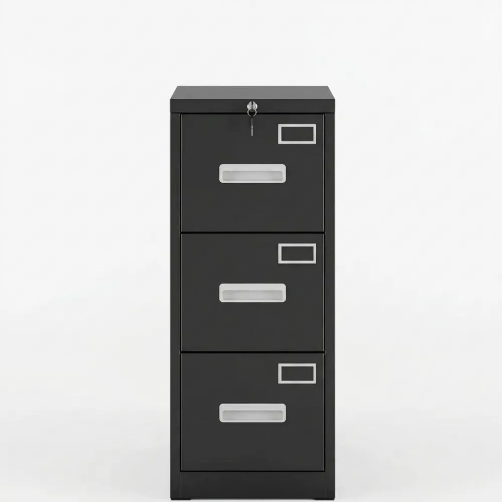 Metall-Aktenschrank mit 3 abschließbaren Schubladen für Hängemappen-Calmtran