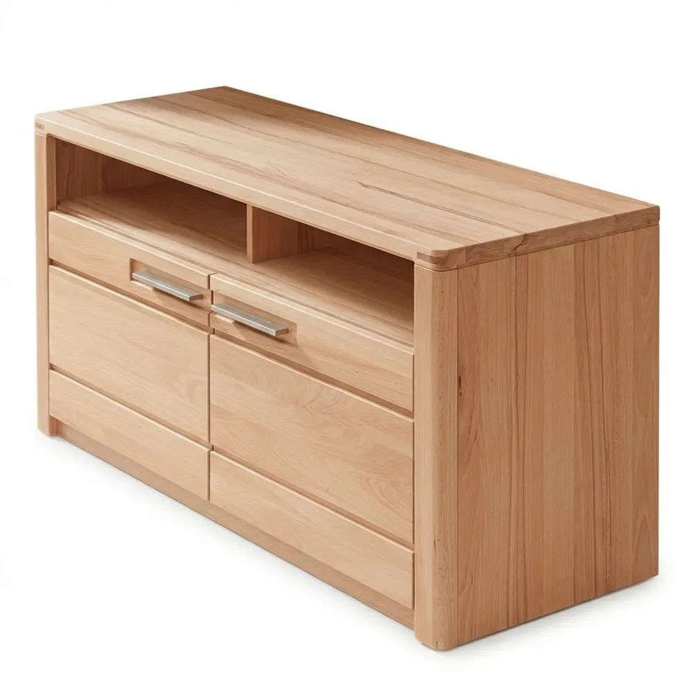 TV-Lowboard aus Kernbuche mit viel Stauraum-Calmtran