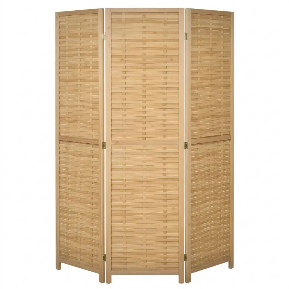 Faltbarer Bambus-Raumteiler 120x170 cm für Wohnzimmer & Schlafzimmer-Calmtran