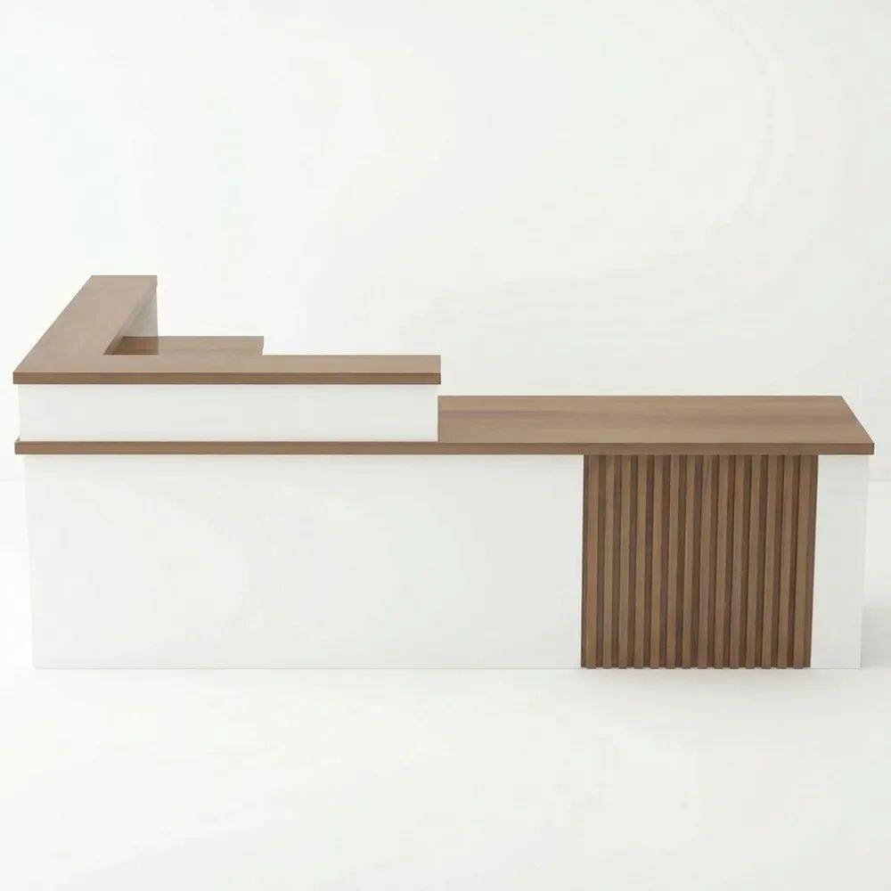 Moderne Empfangstheke mit LED-Beleuchtung und Schublade-Homexalt