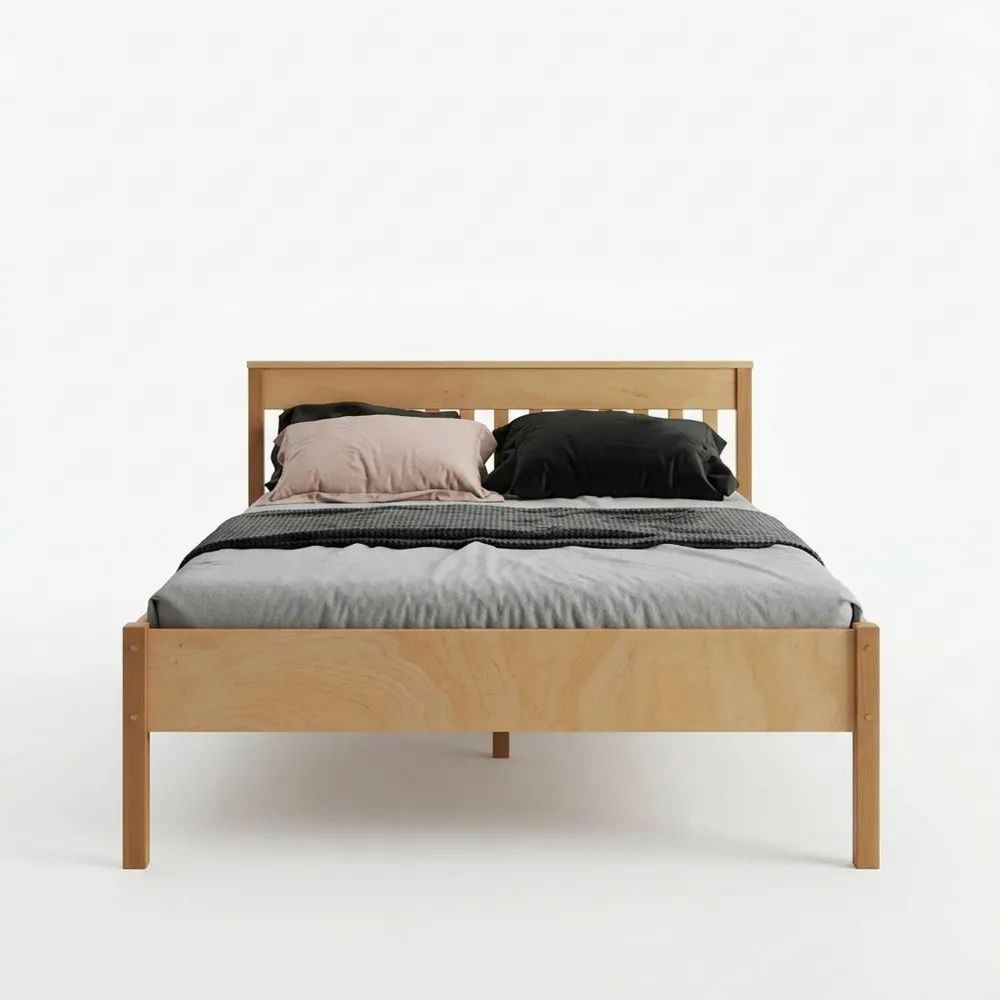 Massivholzbett aus Kiefer, Doppelbettgestell, 140 x 200 cm, lackiert-Homexalt