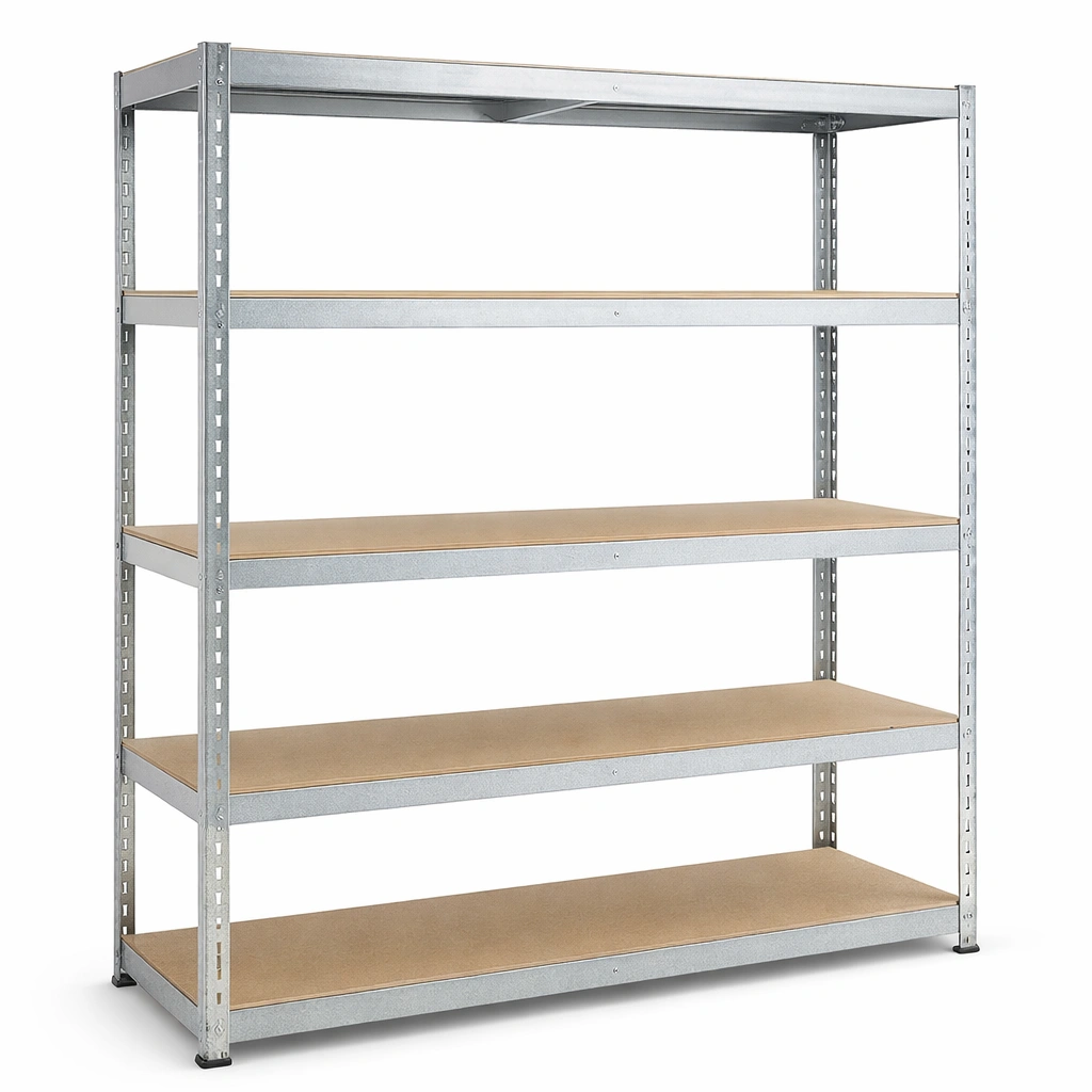 Schwerlastregal Silber Metall Verzinkt 5 Ebenen-cozirao