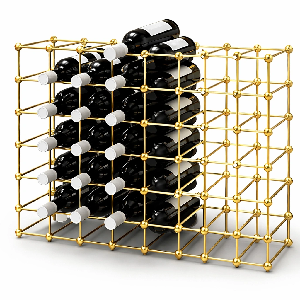 Weinregal Metall Gold Modern Flaschenhalter-cozirao