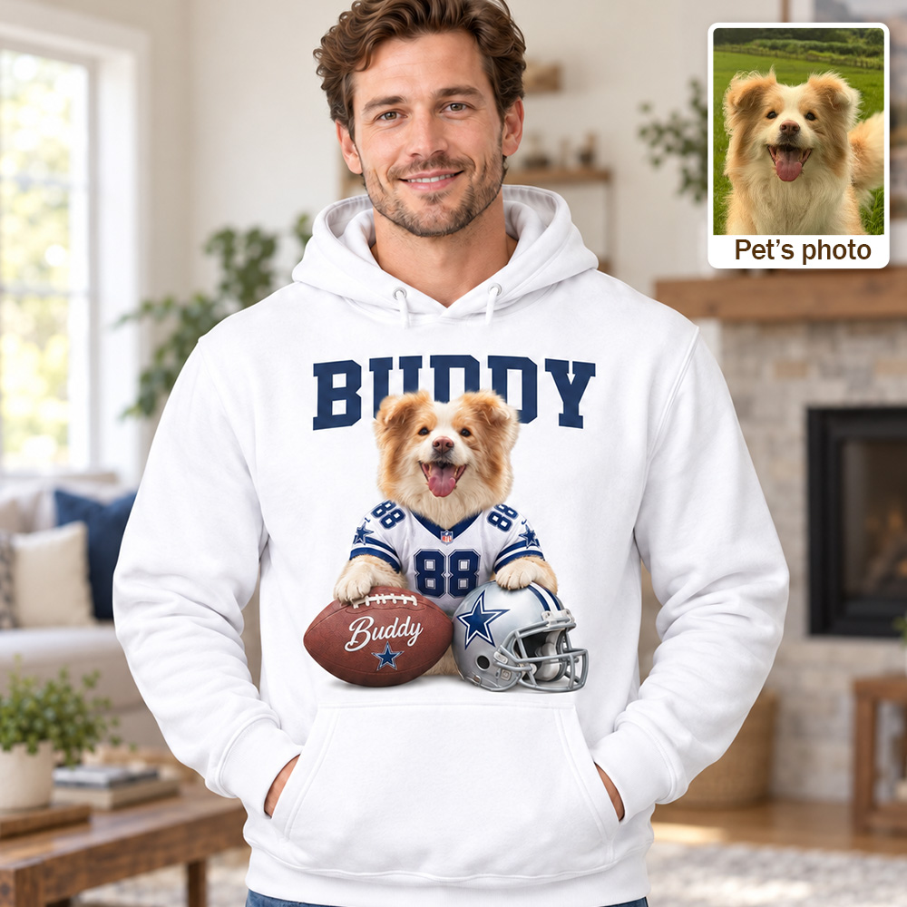 Custom Pet American Football Hoodie/Sweatshirt🏈
