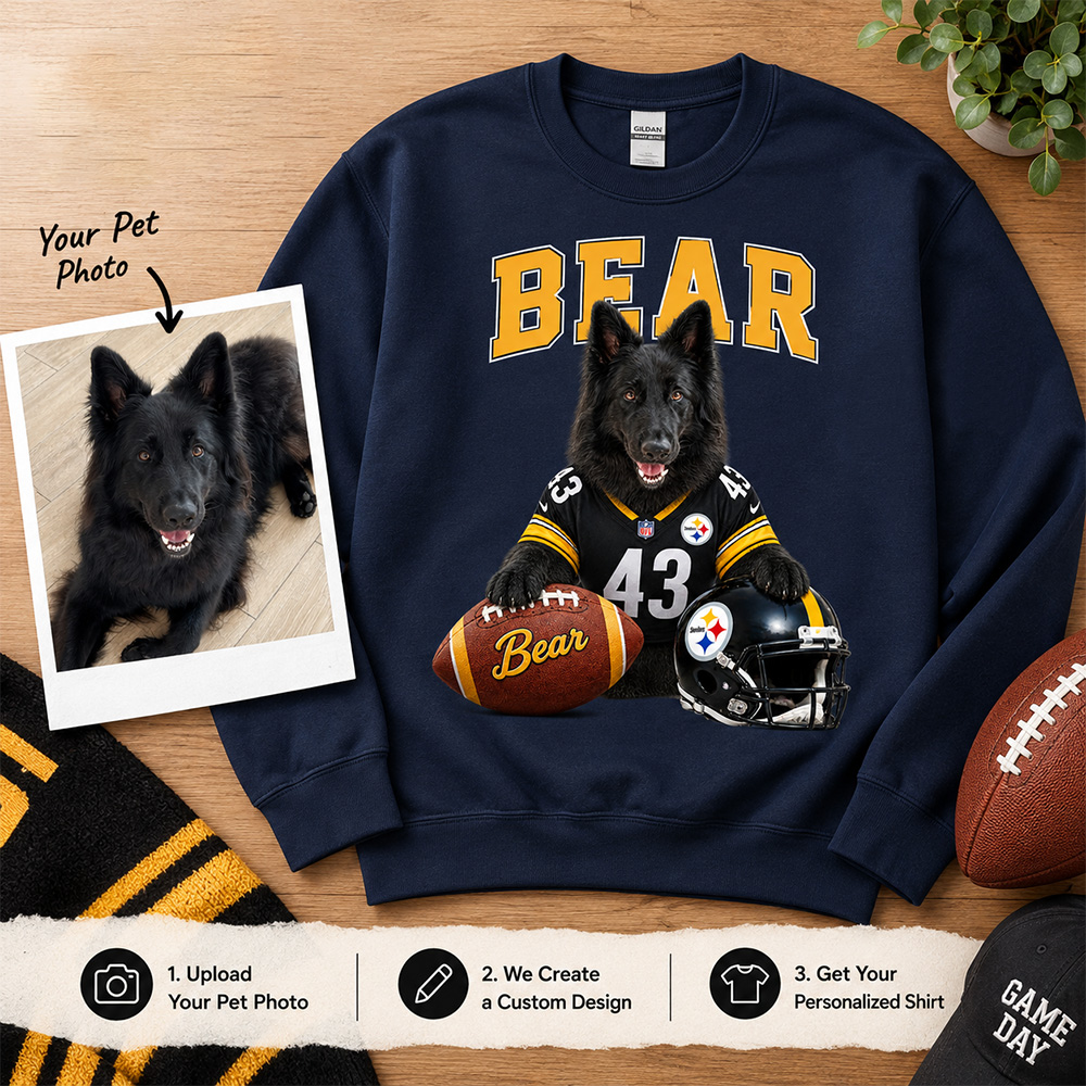 Custom Pet American Football Hoodie/Sweatshirt🏈