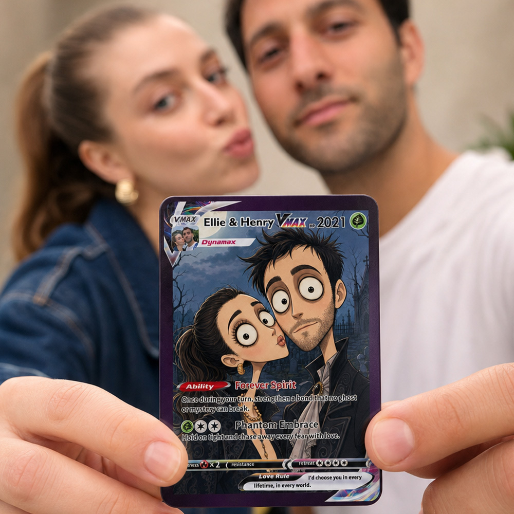 Custom Gothic Couple Anime Art Classic Card Pokecard