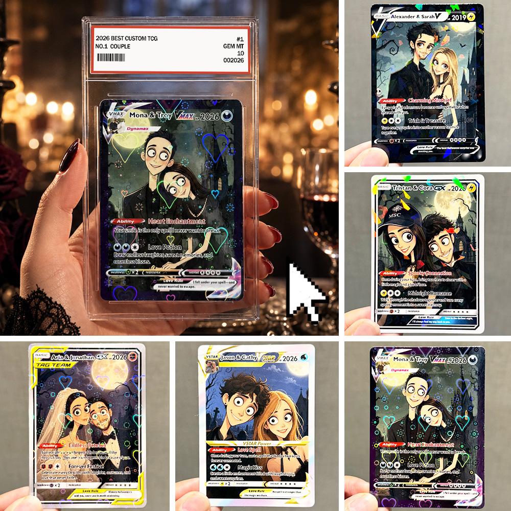Custom Gothic Couple Anime Art Classic Card Pokecard