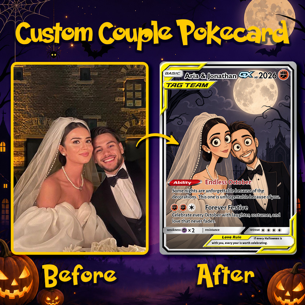 Custom Gothic Couple Anime Art Classic Card Pokecard