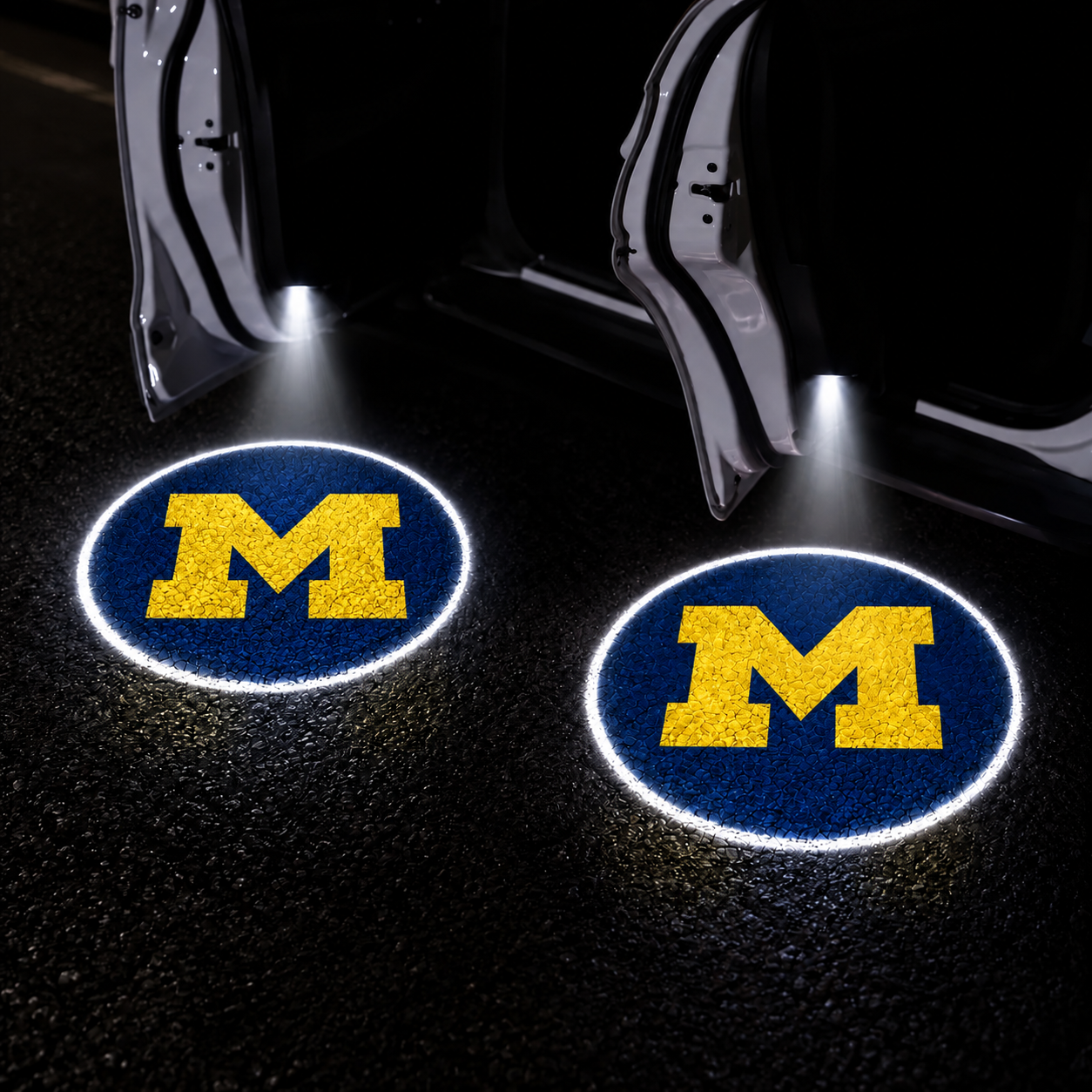 America College Football Team Logo Car Door Projector Lights