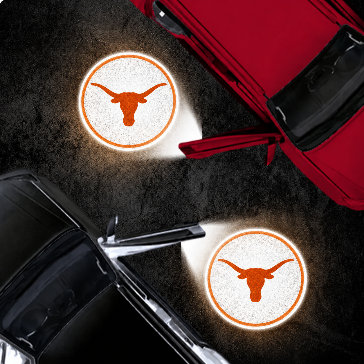 America College Football Team Logo Car Door Projector Lights