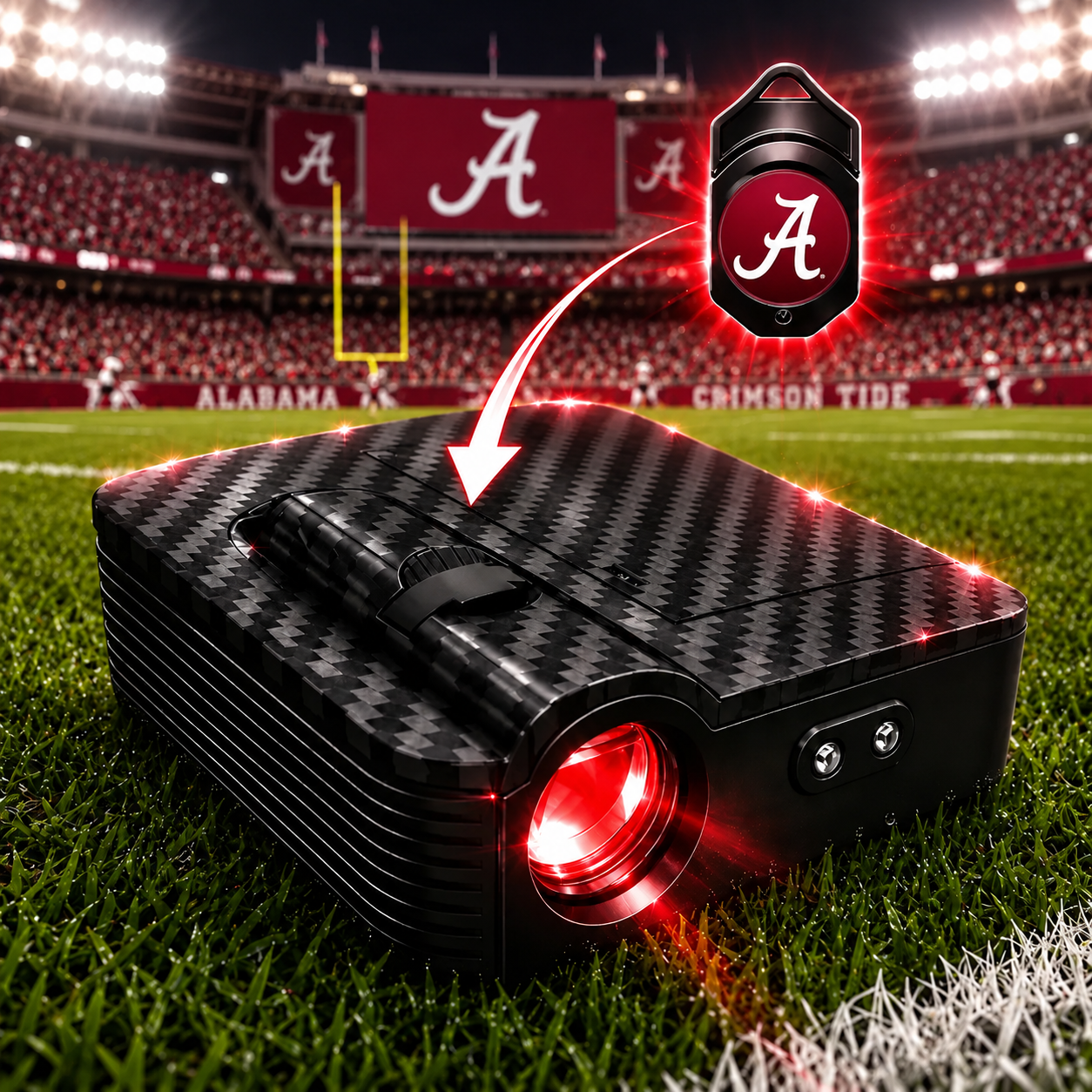America College Football Team Logo Car Door Projector Lights
