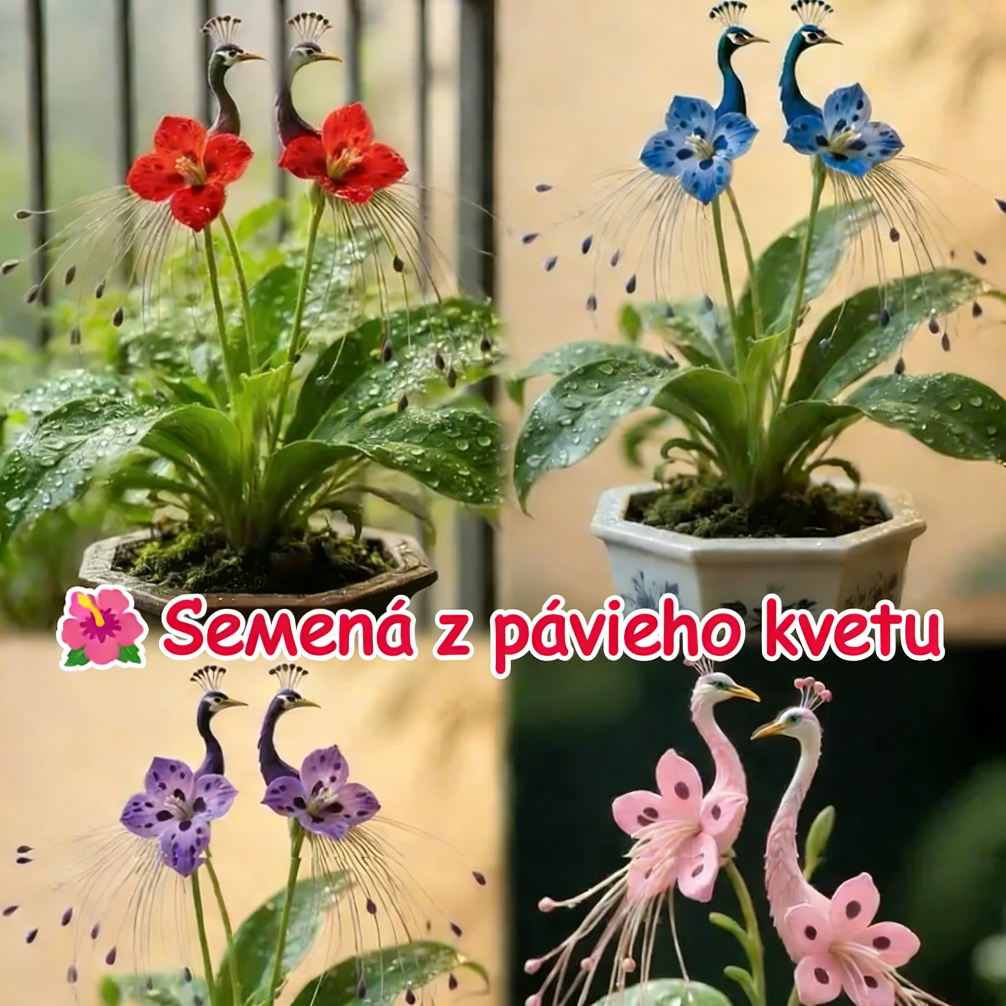 🔥Posledné 3 hodiny: 50% zľava🌺 Semená z pávieho kvetu ✨Ľahko sa pestujú