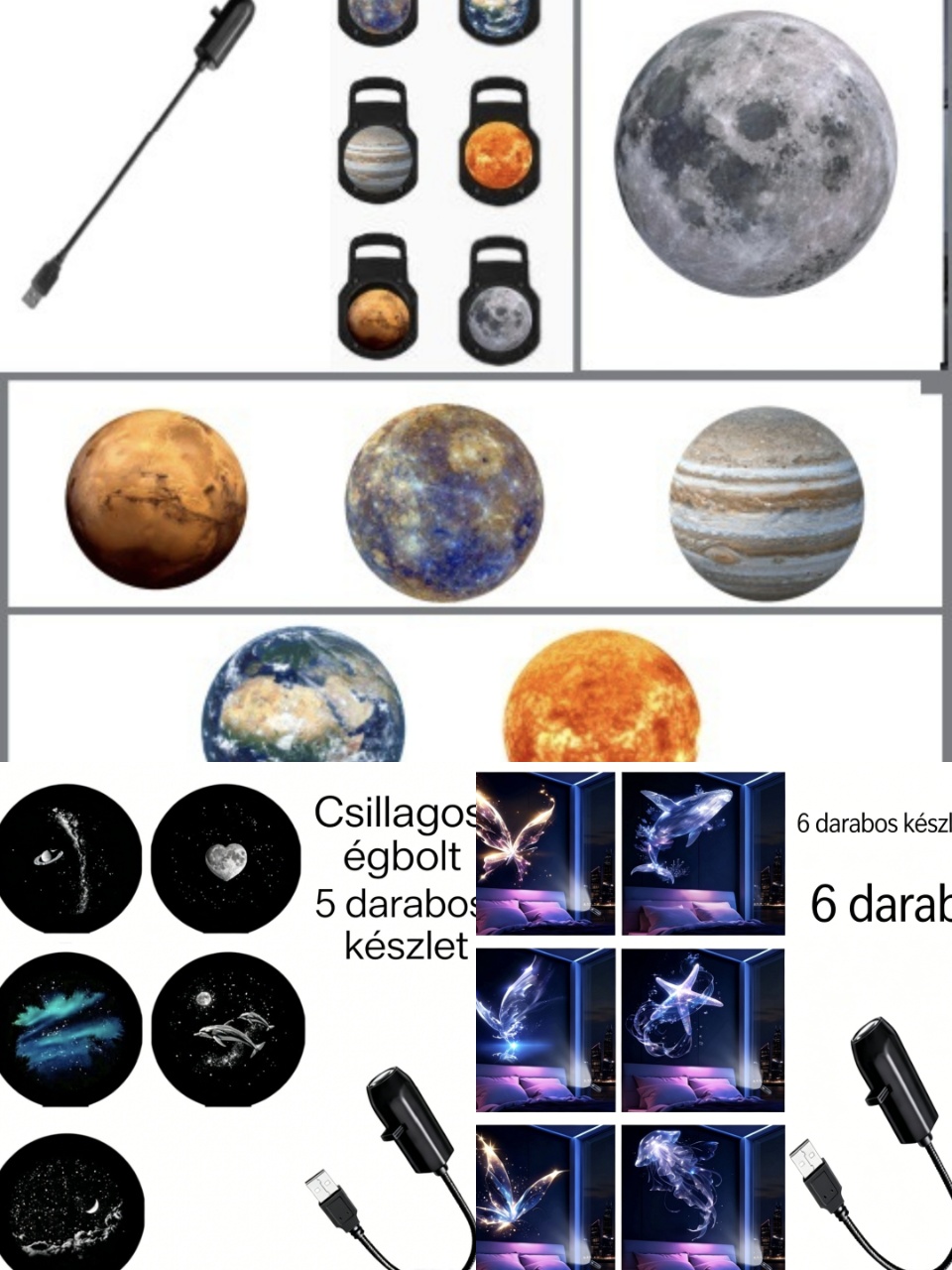 🥳🥳USB nočný projektor s galaxiou a mesiacom – zľava