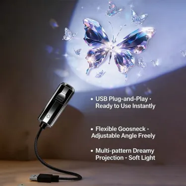 🥳🥳USB nočný projektor s galaxiou a mesiacom – zľava