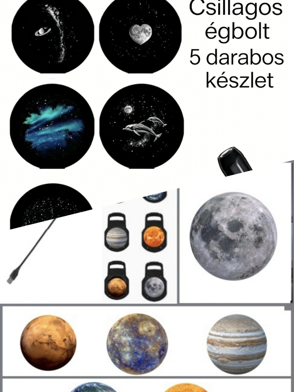 🥳🥳USB nočný projektor s galaxiou a mesiacom – zľava