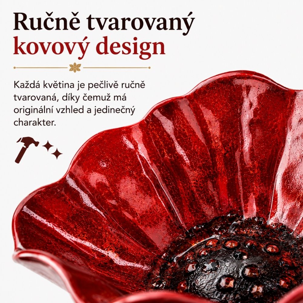 🐦Dekoratívny kovový kvet pre vtáčiky s náustkom a miskou na kŕmenie🌸