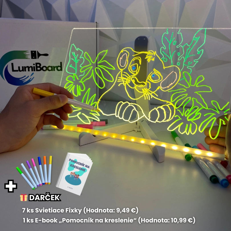 LumiBoard ✨ svietiaca magická kresliaca doska 🎨 | Opakovane použiteľná ♻️ | Inšpiruje kreativitu 🖌️ | Bezpečná a zábavná 🛡️🎉 | Dostupná vo viacerých veľkostiach 📏