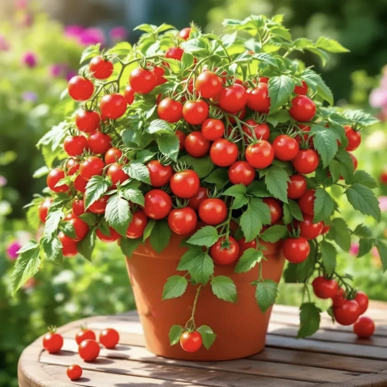 🍅🍅Semená zakrpatených paradajok v kvetináči