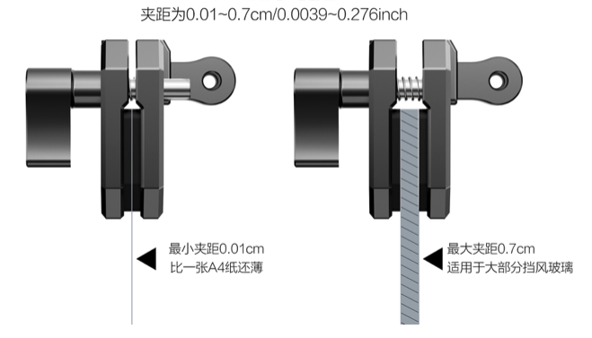 Motorcycle Windshield Clamp, Windshield Holder, Riding Mount