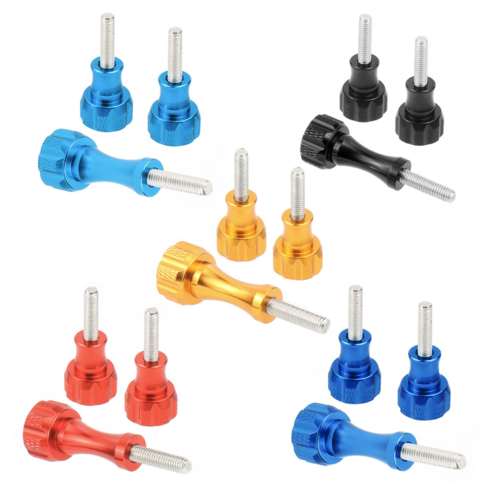 Aluminum Alloy Screw Accessories: Metal Screws and Nuts in Various Lengths and Colors for Action Cameras