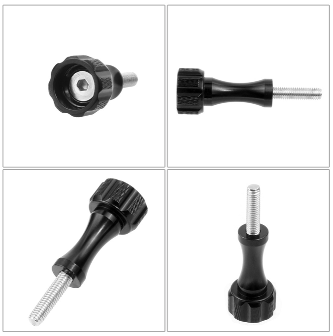 Aluminum Alloy Screw Accessories: Metal Screws and Nuts in Various Lengths and Colors for Action Cameras