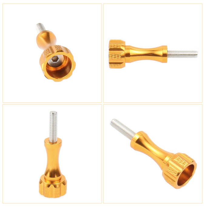 Aluminum Alloy Screw Accessories: Metal Screws and Nuts in Various Lengths and Colors for Action Cameras