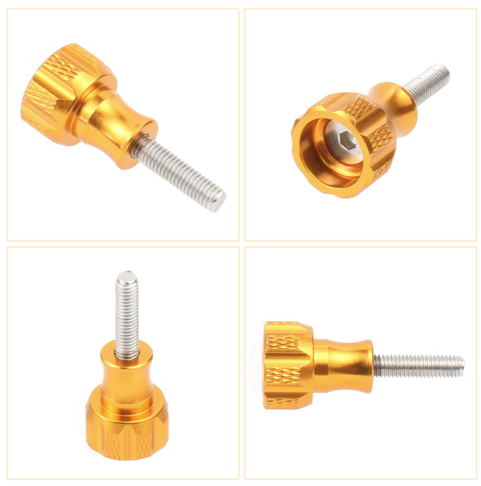 Aluminum Alloy Screw Accessories: Metal Screws and Nuts in Various Lengths and Colors for Action Cameras