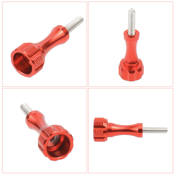 Aluminum Alloy Screw Accessories: Metal Screws and Nuts in Various Lengths and Colors for Action Cameras