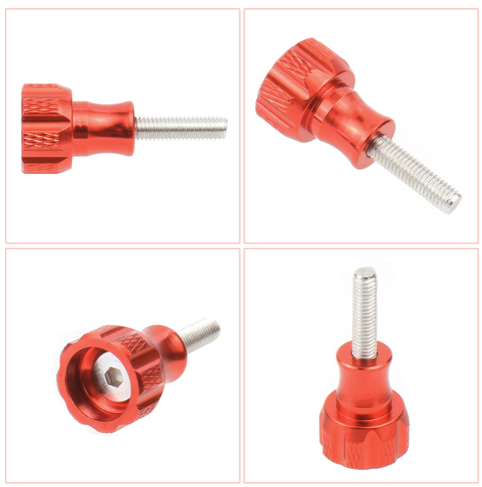 Aluminum Alloy Screw Accessories: Metal Screws and Nuts in Various Lengths and Colors for Action Cameras