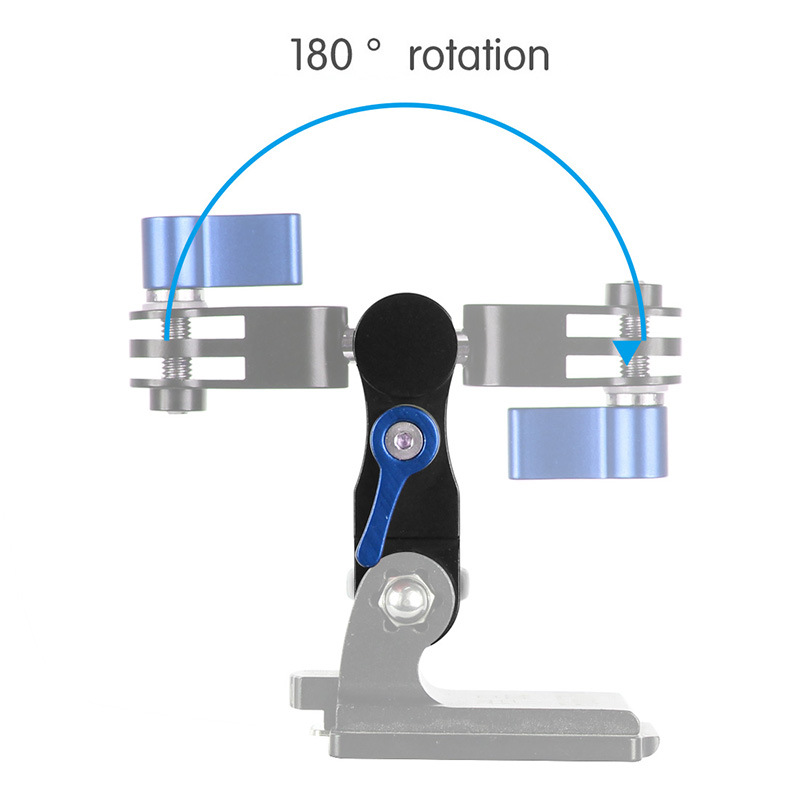 360-Degree Rotating Mount, Universal Adjustable Arm, Metal Action Camera Mount