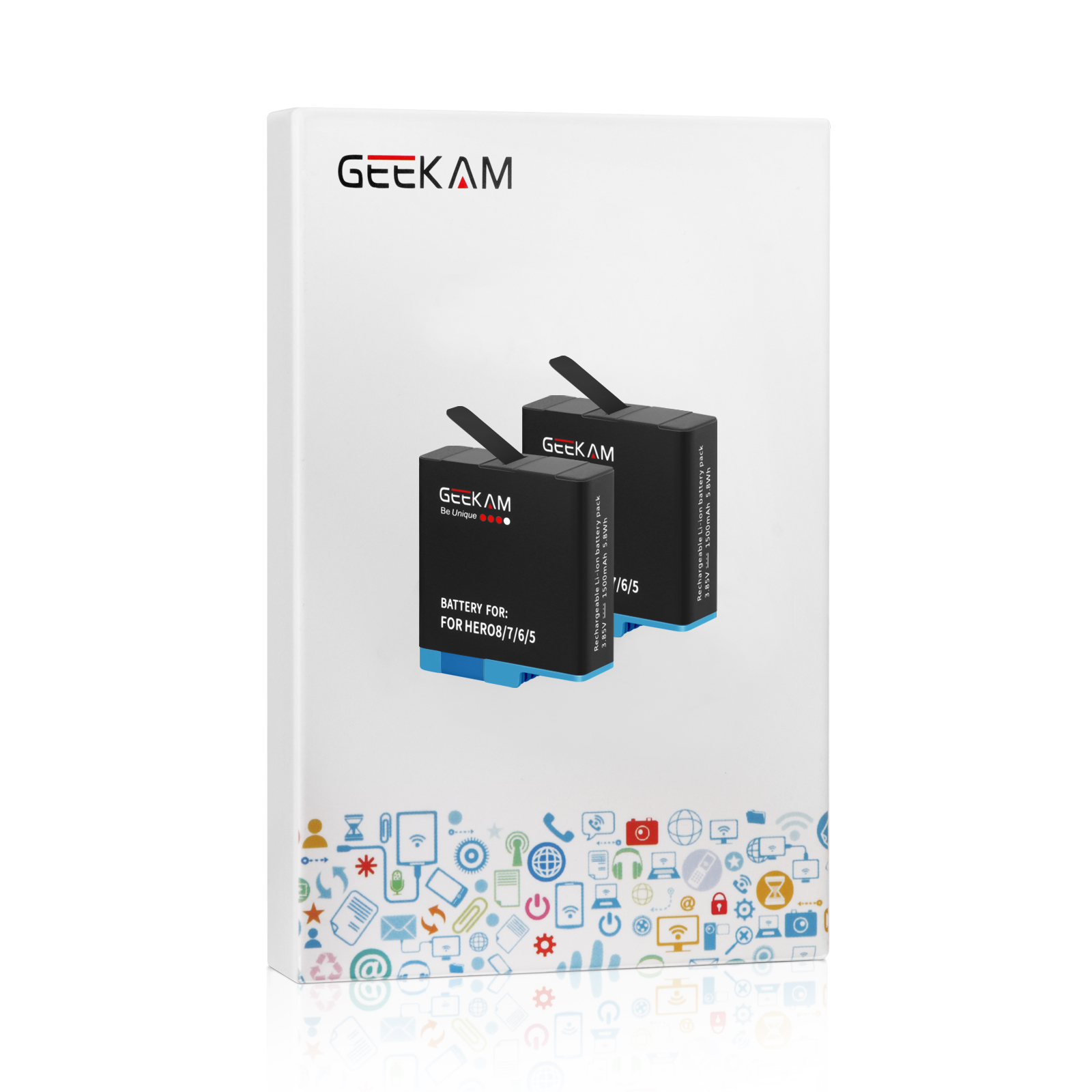 for GoPro 5 6 7 8 AHDBT-801
