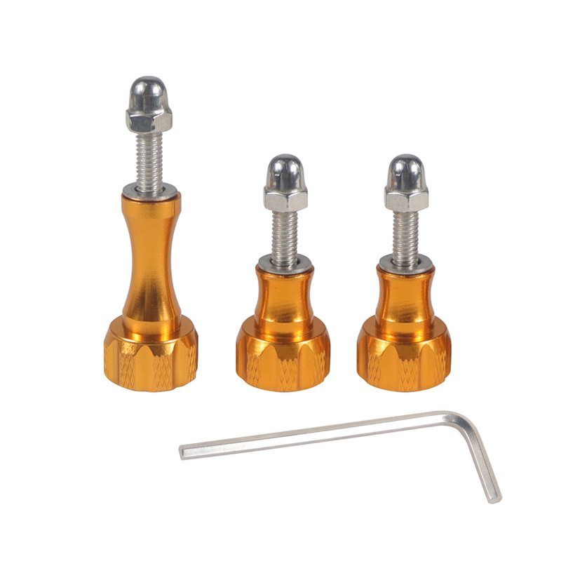 Aluminum Alloy Screw Accessories: Metal Screws and Nuts in Various Lengths and Colors for Action Cameras