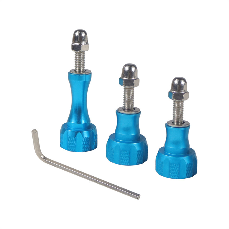 Aluminum Alloy Screw Accessories: Metal Screws and Nuts in Various Lengths and Colors for Action Cameras