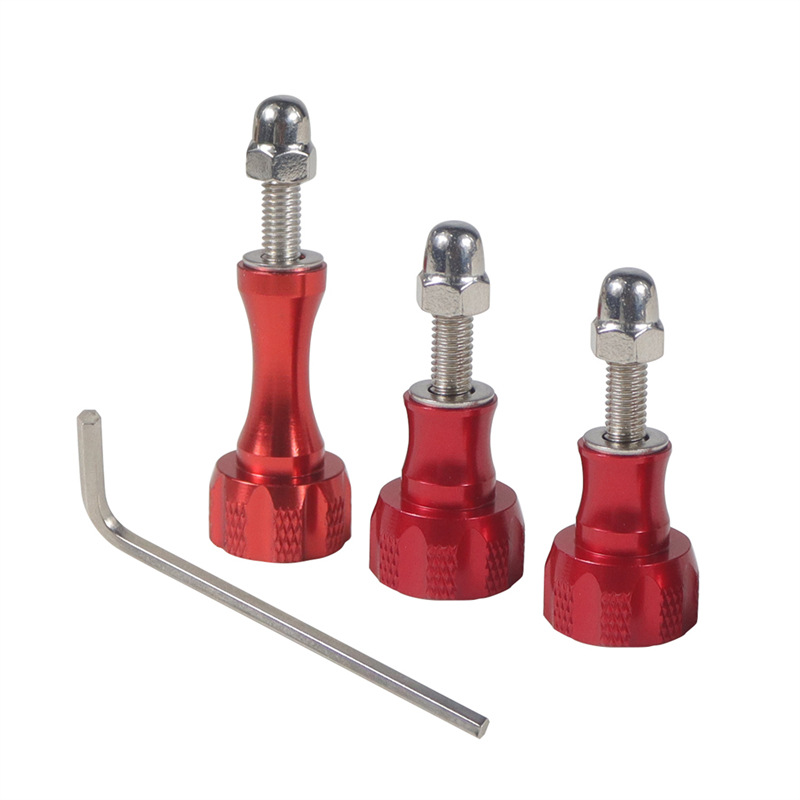 Aluminum Alloy Screw Accessories: Metal Screws and Nuts in Various Lengths and Colors for Action Cameras